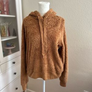 Fuzzy Camel Brown Hoodie